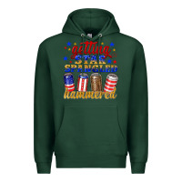 Sports Green getting star spangled hammered Premium Hoodie - NancyCooperArtShop