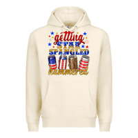 Tofu getting star spangled hammered Premium Hoodie - NancyCooperArtShop