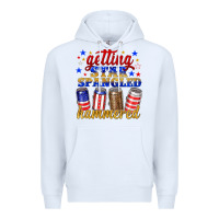White getting star spangled hammered Premium Hoodie - NancyCooperArtShop
