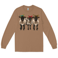 Toasted Coconut 3 sheeps suffolk ewe with bandana Long Sleeve Tee - BarkalooDesign