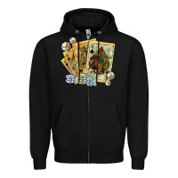 Black western rodeo playing cards tbw Zipper Hoodie - texasbilliewilder