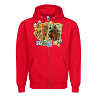 Red western rodeo playing cards tbw Zipper Hoodie - texasbilliewilder