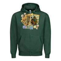 Sports Green western rodeo playing cards tbw Zipper Hoodie - texasbilliewilder