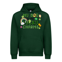 Forest Green my dog is my lucky charms Urban Hoodie - MaliasSmallBusiness