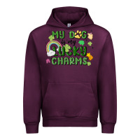 Mauve Wine my dog is my lucky charms Urban Hoodie - MaliasSmallBusiness