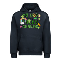 Navy my dog is my lucky charms Urban Hoodie - MaliasSmallBusiness