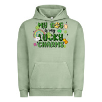 Pigment Oil Green my dog is my lucky charms Urban Hoodie - MaliasSmallBusiness