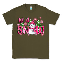 Army Green pink christmas let it snow Classic Tee - Zillion Design Studio
