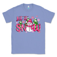 Colony Blue pink christmas let it snow Classic Tee - Zillion Design Studio