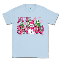 Dusty Blue pink christmas let it snow Classic Tee - Zillion Design Studio