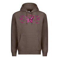Coffee floral breast cancer butterfly Premium Hoodie - Jasminsmagicworld