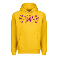 Lemon floral breast cancer butterfly Premium Hoodie - Jasminsmagicworld