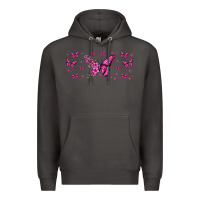 Smoke floral breast cancer butterfly Premium Hoodie - Jasminsmagicworld