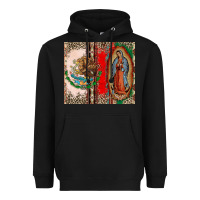 Black Virgin Mary Mexican Flag Heavyweight Hoodie - CTS Tumbler Store