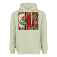 Matcha Virgin Mary Mexican Flag Heavyweight Hoodie - CTS Tumbler Store