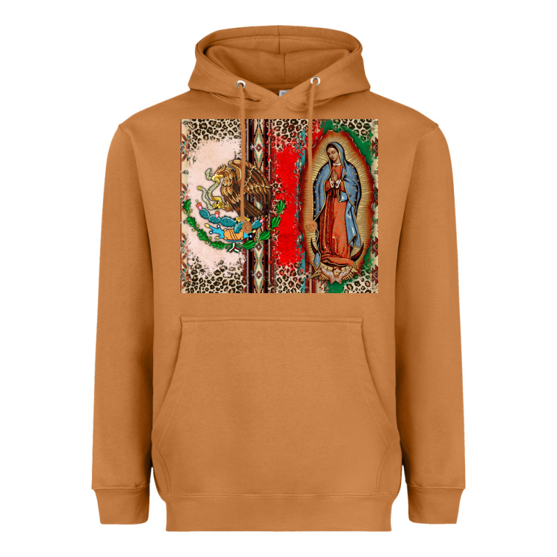 Virgin Mary Mexican Flag Heavyweight Hoodie by CTS Tumbler Store | Teevron
