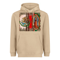 Mushroom Virgin Mary Mexican Flag Heavyweight Hoodie - CTS Tumbler Store