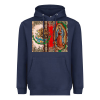 Navy Virgin Mary Mexican Flag Heavyweight Hoodie - CTS Tumbler Store