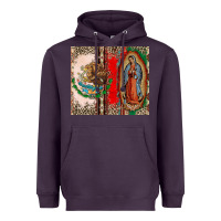 Plum Virgin Mary Mexican Flag Heavyweight Hoodie - CTS Tumbler Store