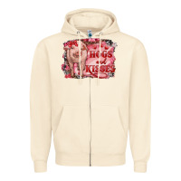 Sandshell Valentines Day Pig Hogs And Kisses Zipper Hoodie - RanaPortraitStore