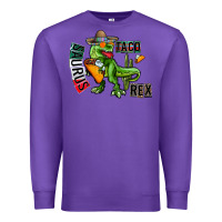 Purple taco saurus rex Premium Sweatshirt - CowhideDigitalArt