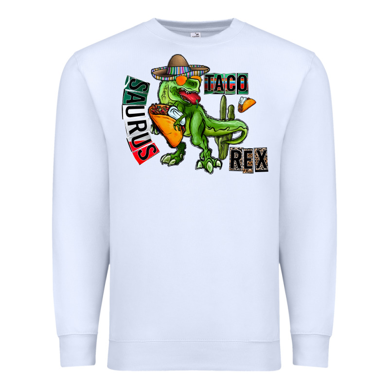 Taco Saurus Rex Premium Sweatshirt by CowhideDigitalArt | Teevron