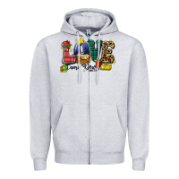 Heather Grey love came down luke 2 11 Zipper Hoodie - Zillion Design Studio