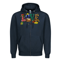 Navy love came down luke 2 11 Zipper Hoodie - Zillion Design Studio