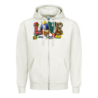 Oatmeal Heather love came down luke 2 11 Zipper Hoodie - Zillion Design Studio