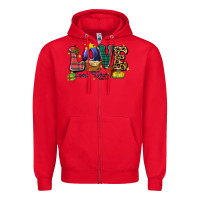Red love came down luke 2 11 Zipper Hoodie - Zillion Design Studio