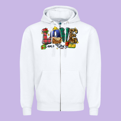 Love Came Down Luke 2 11 Zipper Hoodie Designed By Zillion Design Studio