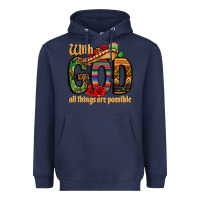 Navy with god all things are possible Heavyweight Hoodie - CTS Tumbler Store