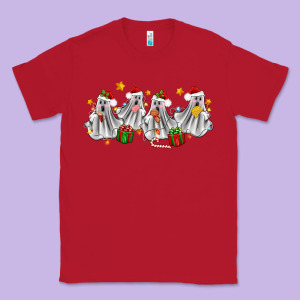 Pantasmas Ghost Christmas Classic Tee Designed By Zillion Design Studio