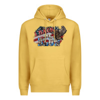 Antique Gold i back the blue eagle Premium Hoodie - NancyCooperArtShop