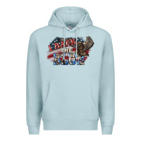 Blue Mist i back the blue eagle Premium Hoodie - NancyCooperArtShop