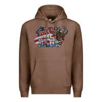 Chestnut i back the blue eagle Premium Hoodie - NancyCooperArtShop