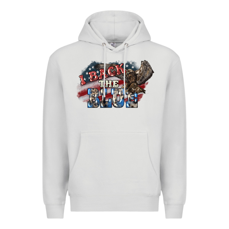 I Back The Blue Eagle Premium Hoodie by NancyCooperArtShop | Teevron