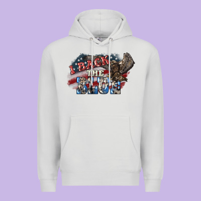 I Back The Blue Eagle Premium Hoodie Designed By Nancycooperartshop