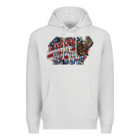 Dove Grey i back the blue eagle Premium Hoodie - NancyCooperArtShop