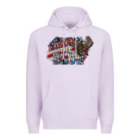 Lilac i back the blue eagle Premium Hoodie - NancyCooperArtShop