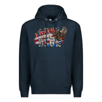 Navy i back the blue eagle Premium Hoodie - NancyCooperArtShop