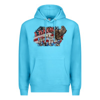Ocean Blue i back the blue eagle Premium Hoodie - NancyCooperArtShop