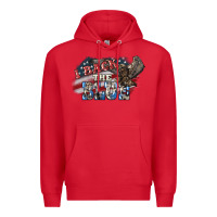 Red i back the blue eagle Premium Hoodie - NancyCooperArtShop