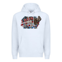 White i back the blue eagle Premium Hoodie - NancyCooperArtShop