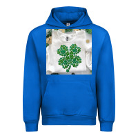 Cobalt shamrock patterned clothing Urban Hoodie - MaliasSmallBusiness