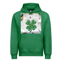 Emerald shamrock patterned clothing Urban Hoodie - MaliasSmallBusiness