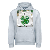 Heather Grey shamrock patterned clothing Urban Hoodie - MaliasSmallBusiness