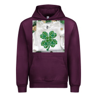 Mauve Wine shamrock patterned clothing Urban Hoodie - MaliasSmallBusiness