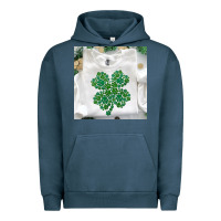 Pigment Midnight Navy shamrock patterned clothing Urban Hoodie - MaliasSmallBusiness