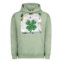 Pigment Oil Green shamrock patterned clothing Urban Hoodie - MaliasSmallBusiness